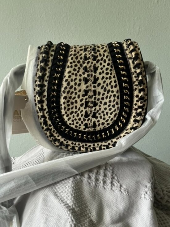 Aimee Kestenberg Handbags - Aimee Kestenberg Crossbody Bag; Black with Calf Hair details